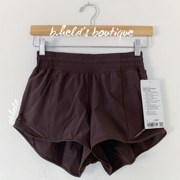 lululemon athletica Pants - lululemon Hotty Hot High-Rise Lined Short 2.5" in Espresso Brown Size 4 New NWT